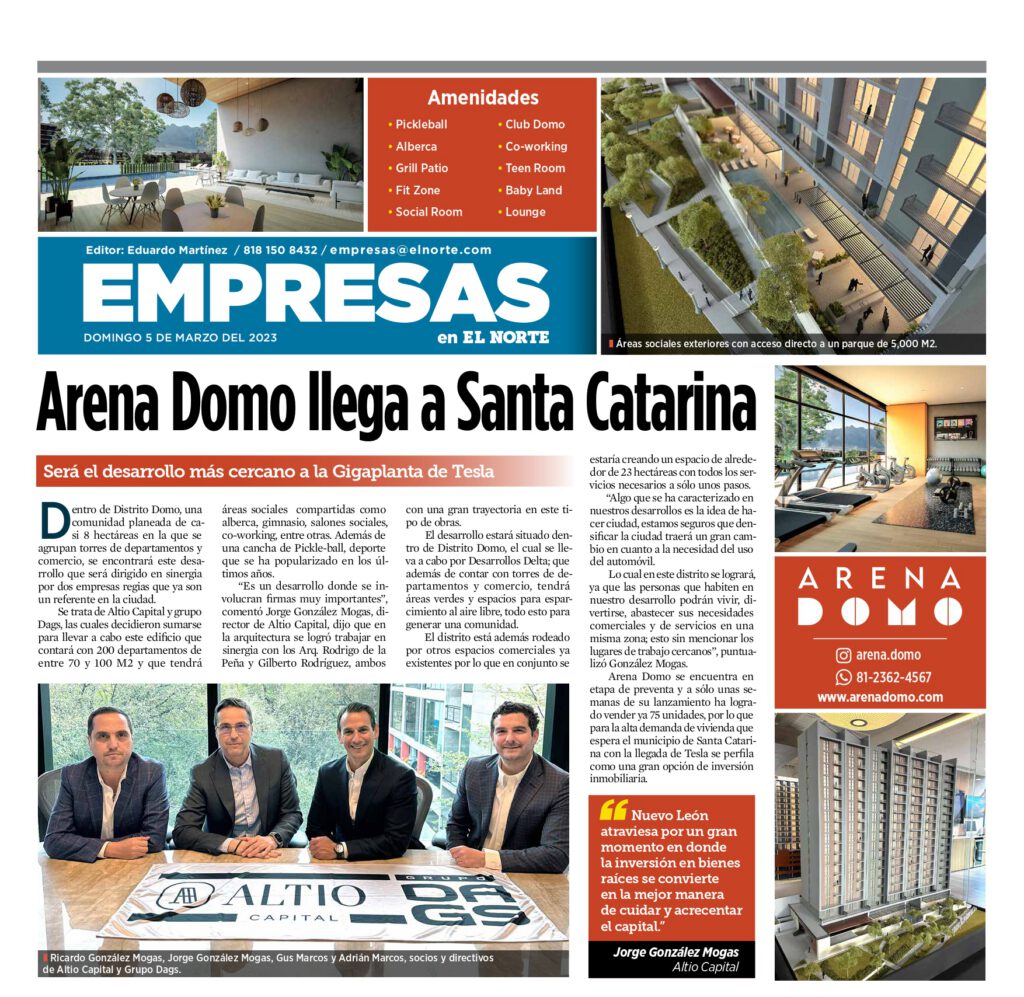 Arena Domo llega a Santa Catarina